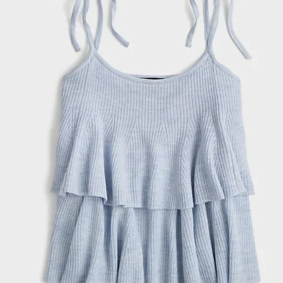 J.Crew tiered sweater tank - XXS- adjustable Tie Straps - Picture 2 of 6